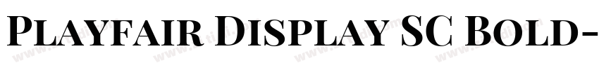 Playfair Display SC Bold字体转换